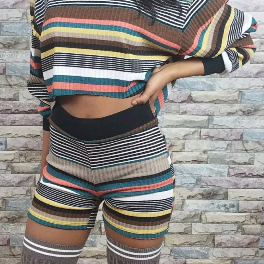 Cropped Sweater & Shorts Set